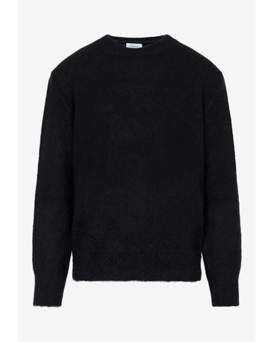 Off-White c/o Virgil Abloh Arrow Intarsia Knitted Mohair Sweater - Black