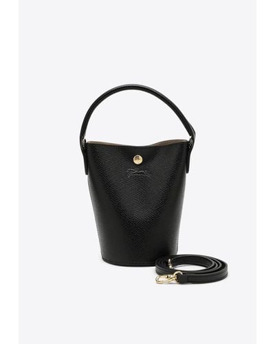 Longchamp Xs Epure Leather Bucket Bag - Black