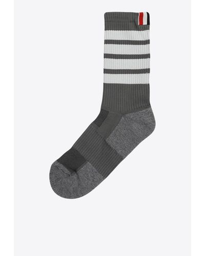 Thom Browne 4-Bar Sports Socks - Gray