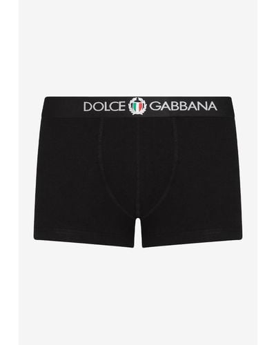Dolce & Gabbana Logo Waistband Boxers - Black