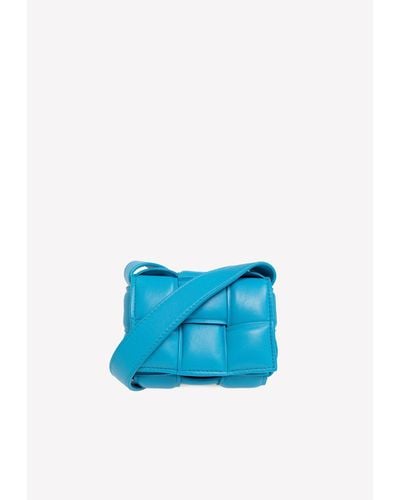 Bottega Veneta Mini Padded Cassette Shoulder Bag - Blue