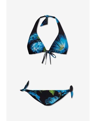 Dolce & Gabbana Halterneck Bluebell Bikini