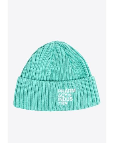 Pharmacy Industry Logo Embroidered Beanie - Green