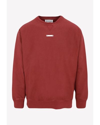 Maison Margiela Long-sleeved Sweatshirt - Red