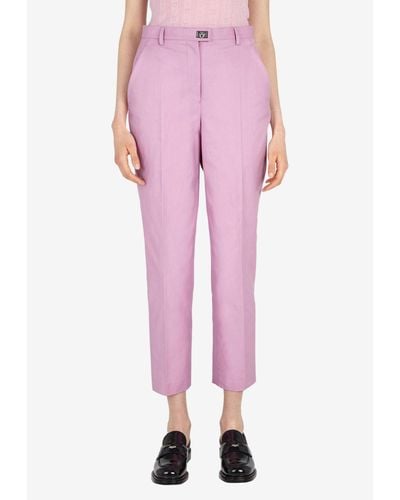 Ferragamo Cropped Tailored Trousers - Pink