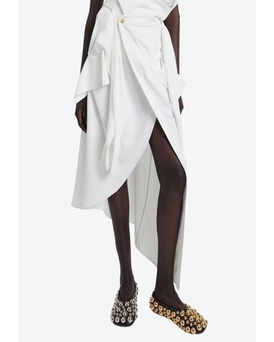 Awake Couture Deconstructed Shirt Midi Skirt - White