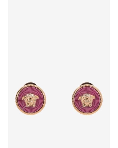 Versace Medusa Biggie Earrings - Pink