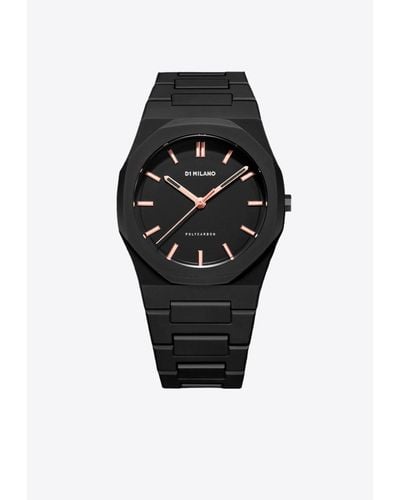 D1 Milano Polycarbonate Quartz Watch - Black