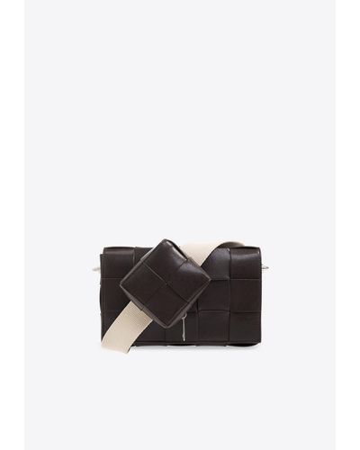 Bottega Veneta Medium Cassette Crossbody Bag With Versatile Strap - Black