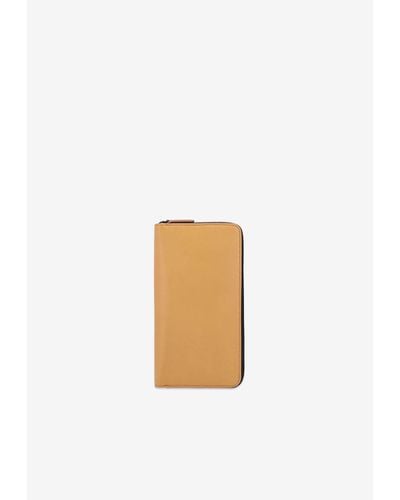 Common Projects Continental Zip-Around Leather Wallet - White