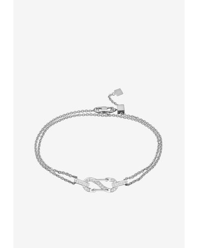 Eera Romy Double Chain Bracelet - White
