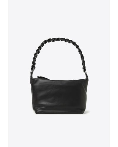 Kara Lattice Shoulder Bag - Black