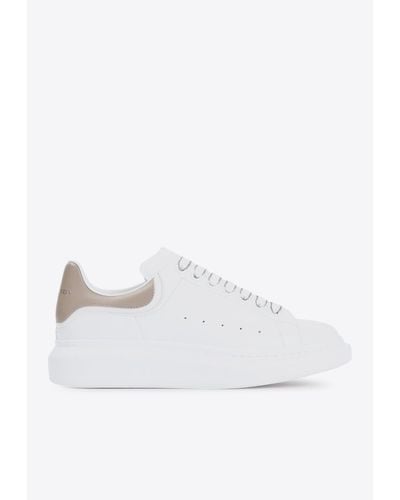 Alexander McQueen Oversize Chunky Leather Sneakers - White
