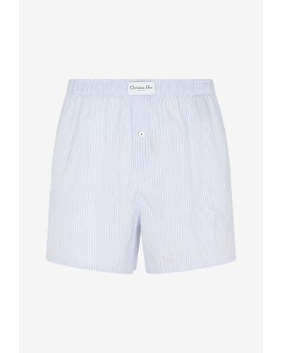 Dior Striped Boxer Shorts - White