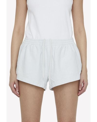Balenciaga Jersey Sport Shorts - White