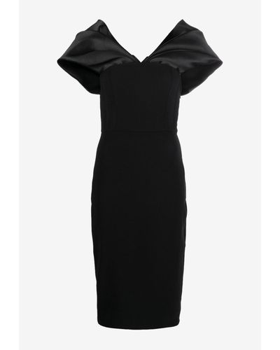 Solace London The Wrenley Midi Dress - Black