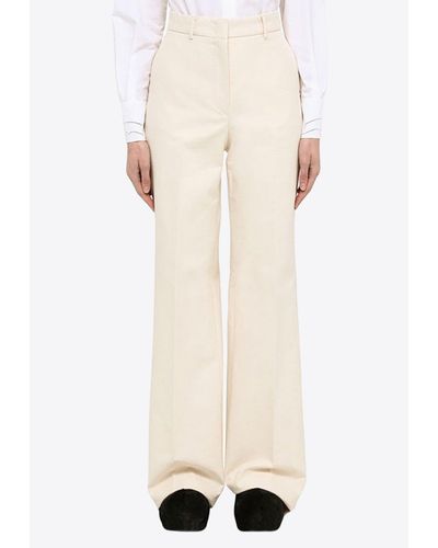 Sportmax Canale Wide-Leg Tailored Pants - Natural
