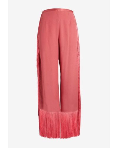 ‎Taller Marmo Nevada Fringed Pants - Red