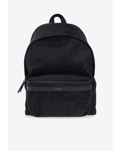 Saint Laurent Basic Logo Backpack - Black