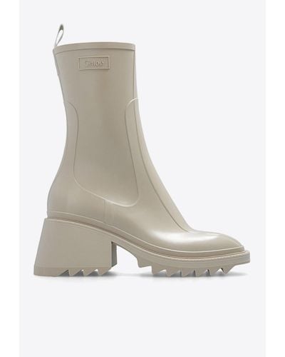 Chloé Betty 70 Mid-Calf Rain Boots - White