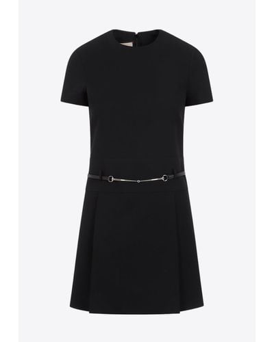 Gucci Belted Mini Dress - Black
