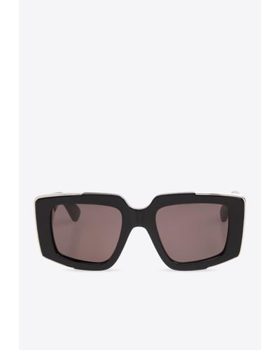 Alexander McQueen The Grip Geometric Sunglasses - Grey