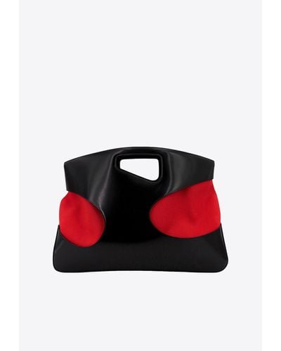 Ferragamo Cut-Out Top Handle Bag - Red