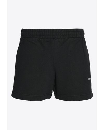 Off-White c/o Virgil Abloh Logo Sweat Shorts - Black