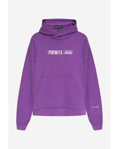 Dolce & Gabbana Dgvib3 Print Hooded Sweatshirt - Purple