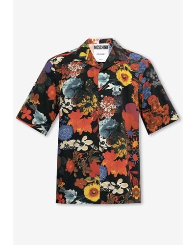 Moschino Floral Print Short-Sleeved Shirt - Multicolor