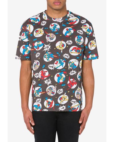 Moschino Graphic-Print Short-Sleeved T-Shirt - Multicolor