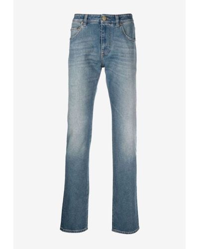 Etro Floral Embroidered Straight Jeans - Blue
