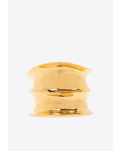 Saint Laurent Organic Brass Ring - Yellow
