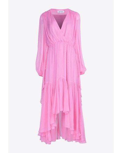 Elliatt Sylliott Asymmetric Midi Dress - Pink