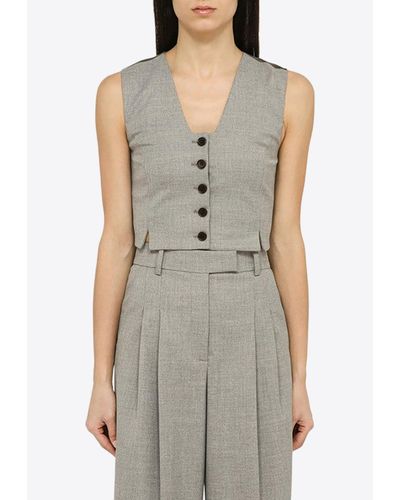 By Malene Birger Betta Fitted Vest Top - Grey