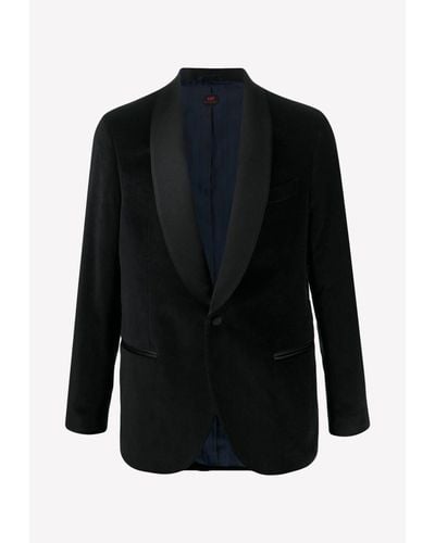 Mp Massimo Piombo Hugo Velvet Tuxedo Jacket - Black