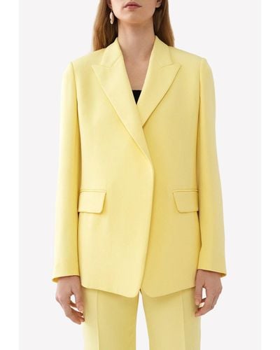 Chloé Single-Breasted Classic Tailored Blazer - Yellow