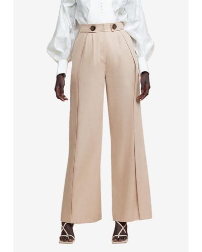 Acler Wicklow Flared Trousers - Natural