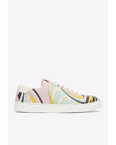 Emilio Pucci Onde Print Low-top Sneakers - Pink