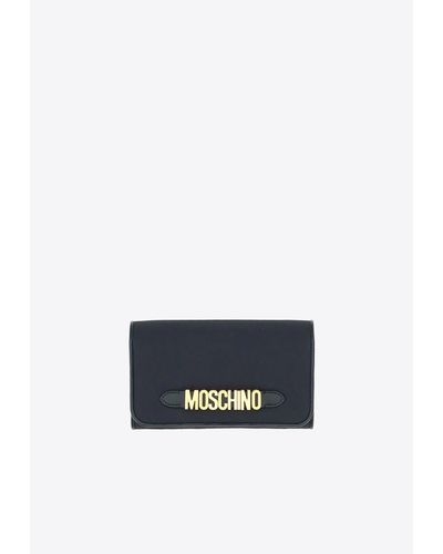 Moschino Logo Lettering Chain Clutch - White