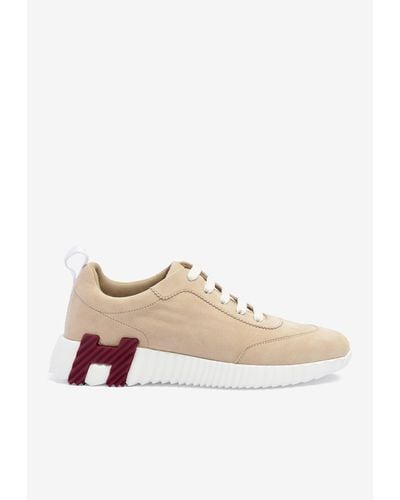 Hermès Bouncing Low-top White Eraser Trainers - Natural