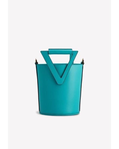 Roger Vivier Mini Rv Bucket Bag - Blue