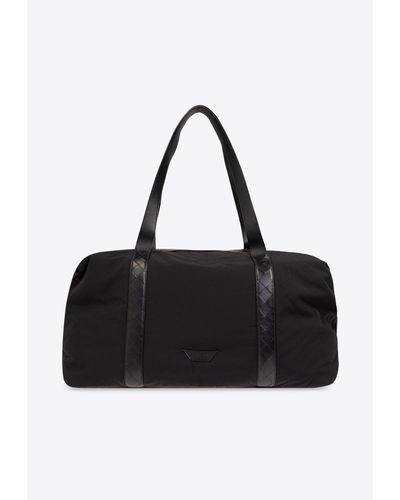 Bottega Veneta Large Crossroad Weekender Travel Bag - Black