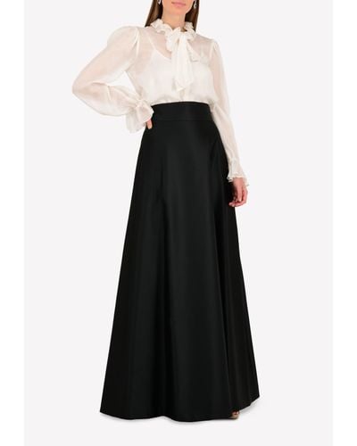 Temperley London Fancy A-Line Floor-Length Skirt - Black