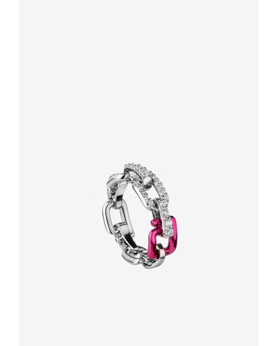 Eera Reine Chain Ring - White