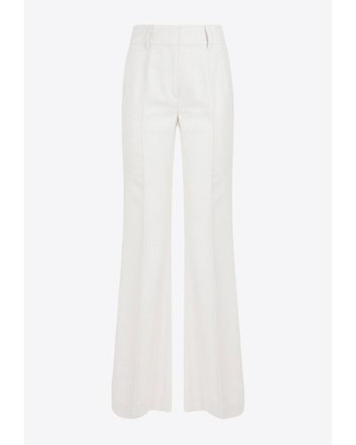 Gabriela Hearst Wool And Silk Rhein Tailored Pants - White
