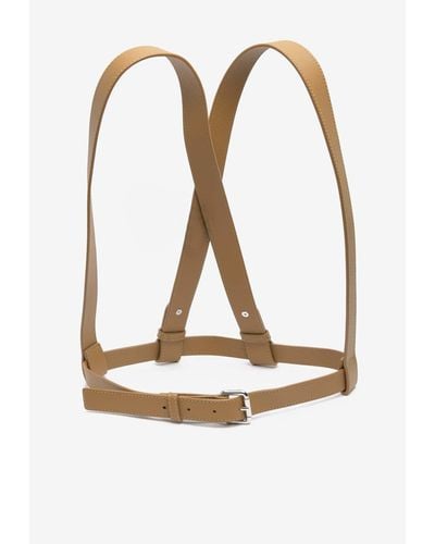 Abadia Harness Leather Belt - White