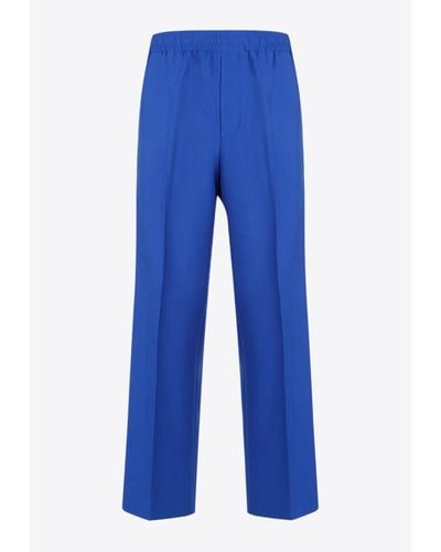 Gucci Logo-Patch Track Trousers - Blue