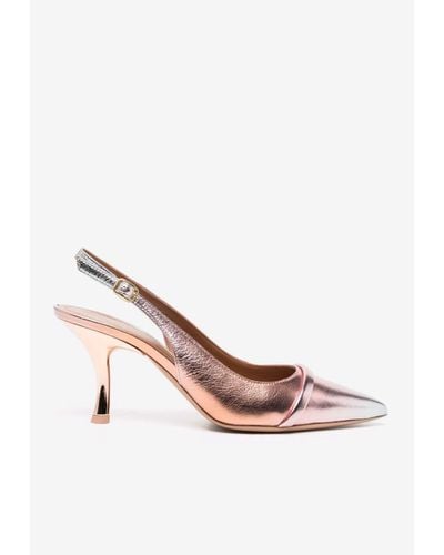 Malone Souliers Jama 70 Ombré-Effect Slingback Leather Pumps - Pink