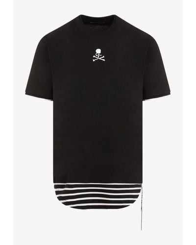 Mastermind Japan Layered Logo-Printed T-Shirt - Black